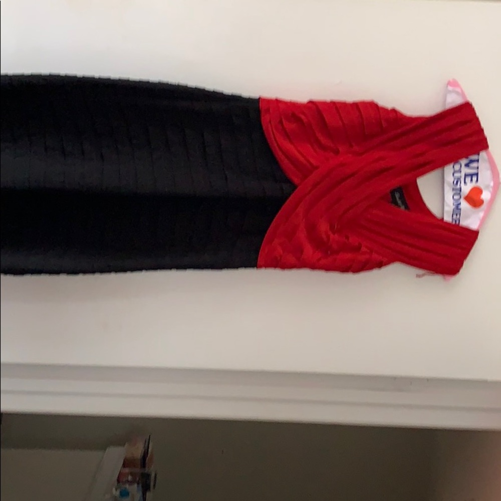 Black and red party dress